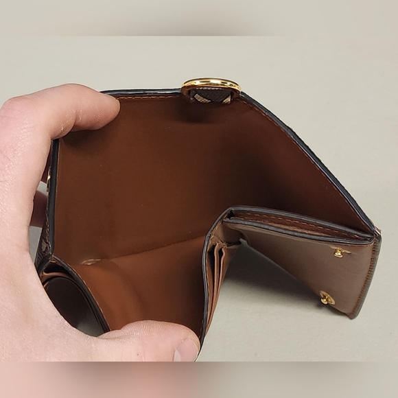 Burberry Lark Monogram Unisex Wallet Bridle Brown Unisex - Picture 9 of 12